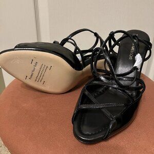 TAMARA MELLON Heels ALPHA 85 Black Patent Leather - Sz 9 Made in Spain NEW!